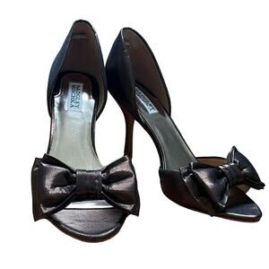 Badgley Mischka Bows Metallic Copper d’Orsay High Heels Size 10